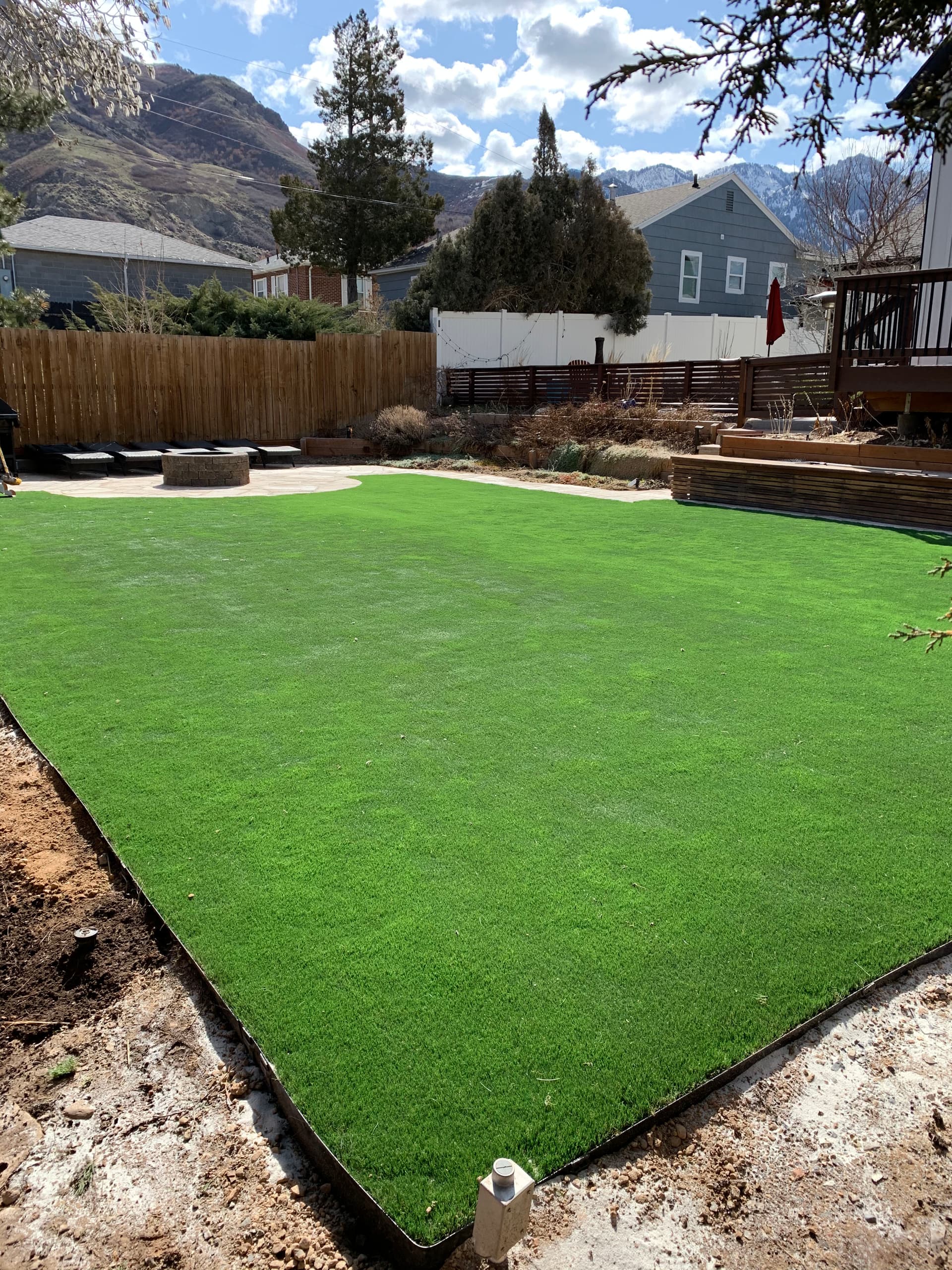 Gallery photos for Pool Demo to Family Backyard with Artificial Turf and Fire Pit: Image #4