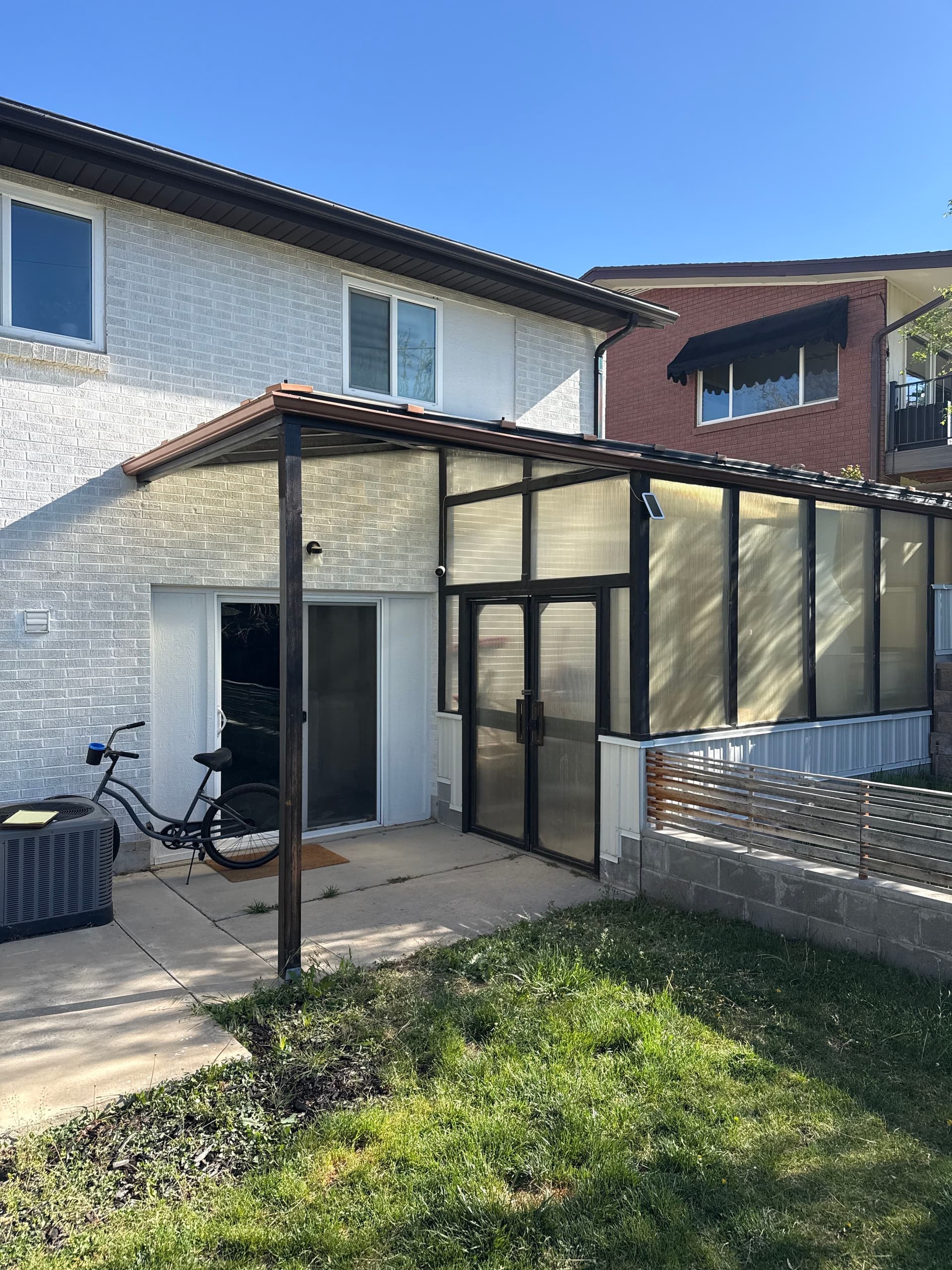 Gallery photos for Open Patio Enclosed Into a Functional Outdoor Storage Space: Image #1