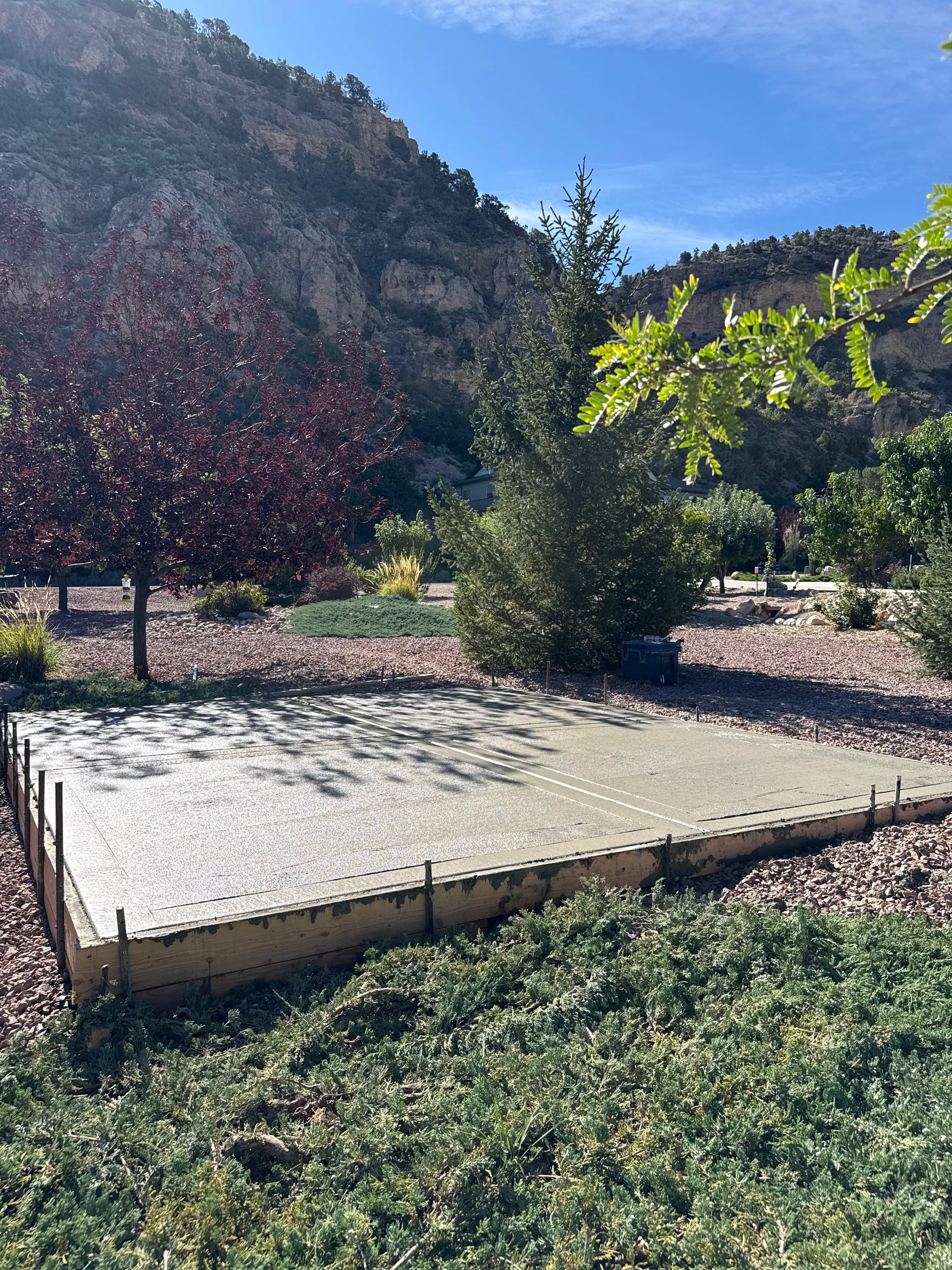 Project Fresh Concrete Slab Laid for a New Outdoor Living Space image