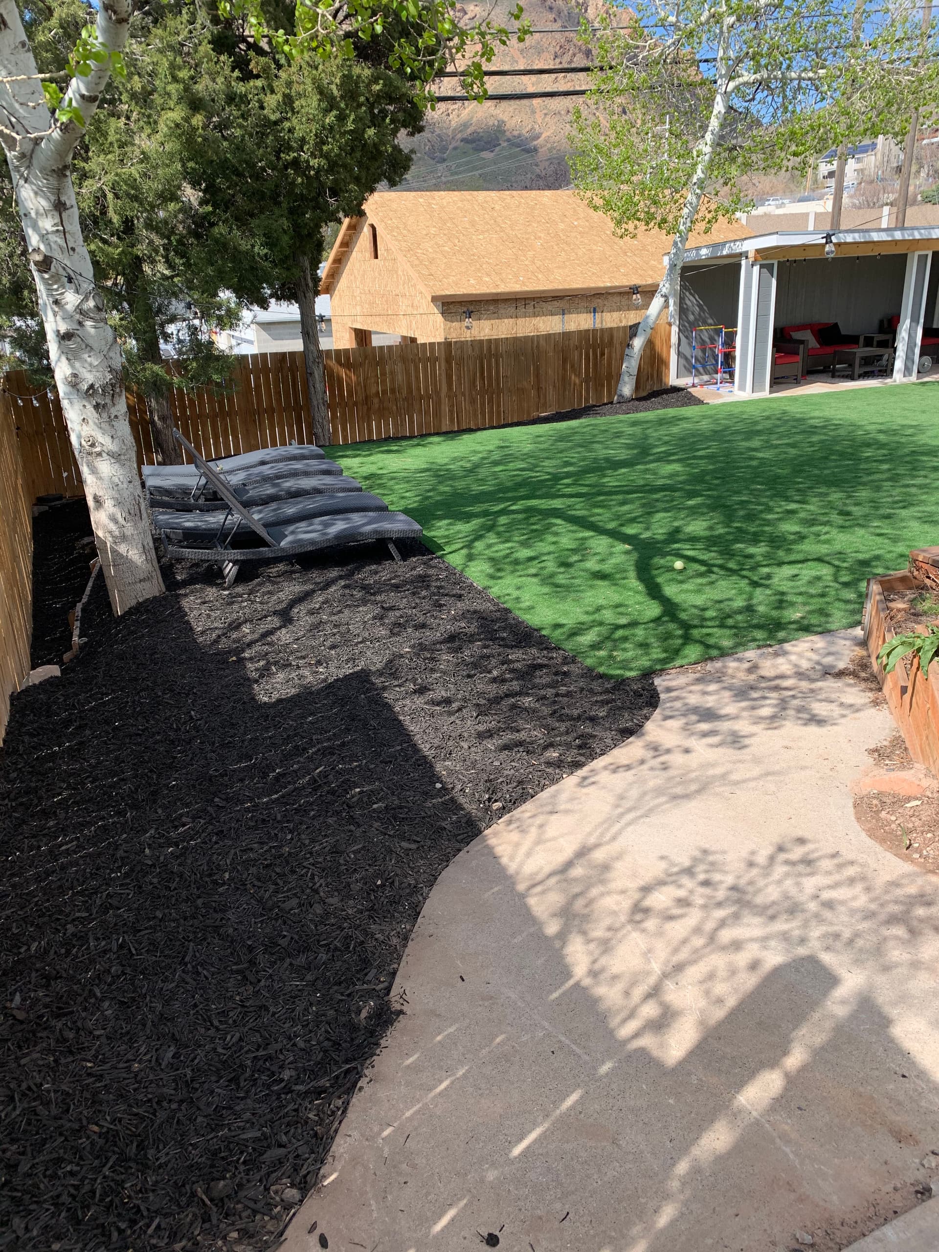Gallery photos for Pool Demo to Family Backyard with Artificial Turf and Fire Pit: Image #3