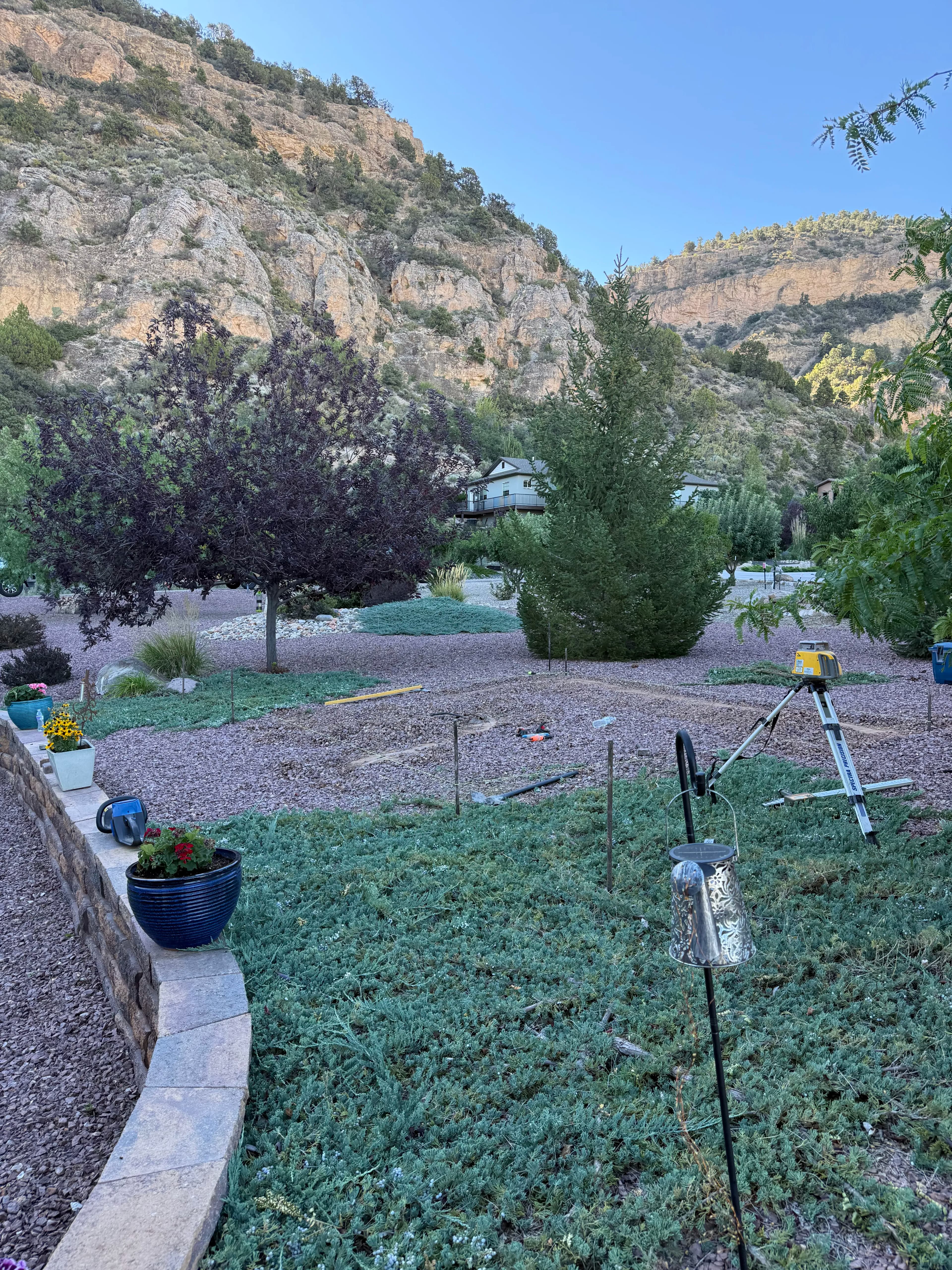 Project Backyard Landscaping and Retaining Wall Progress in New Harmony image