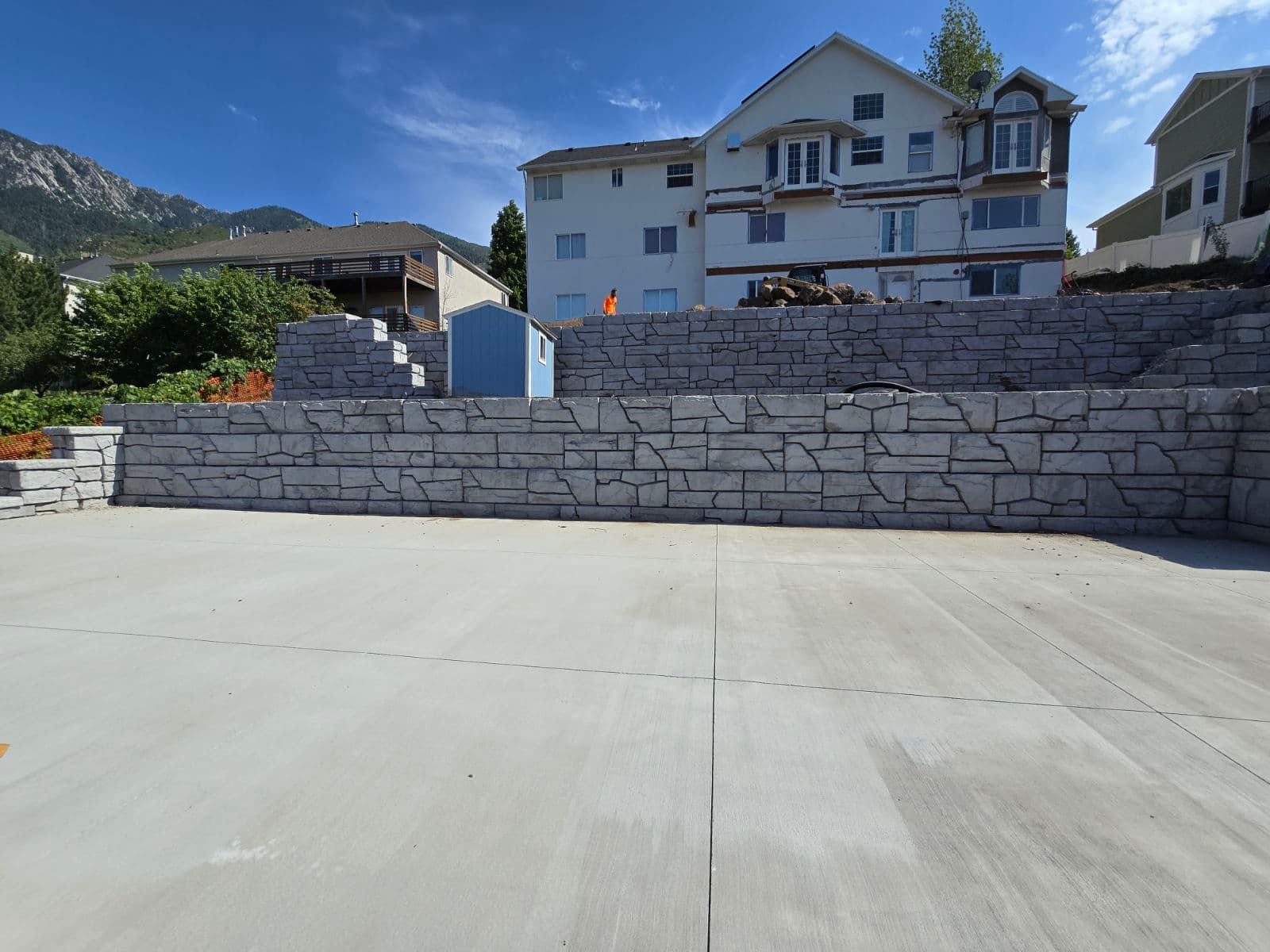 Project Tiered Stone Retaining Walls Built to Handle Serious Slopes image