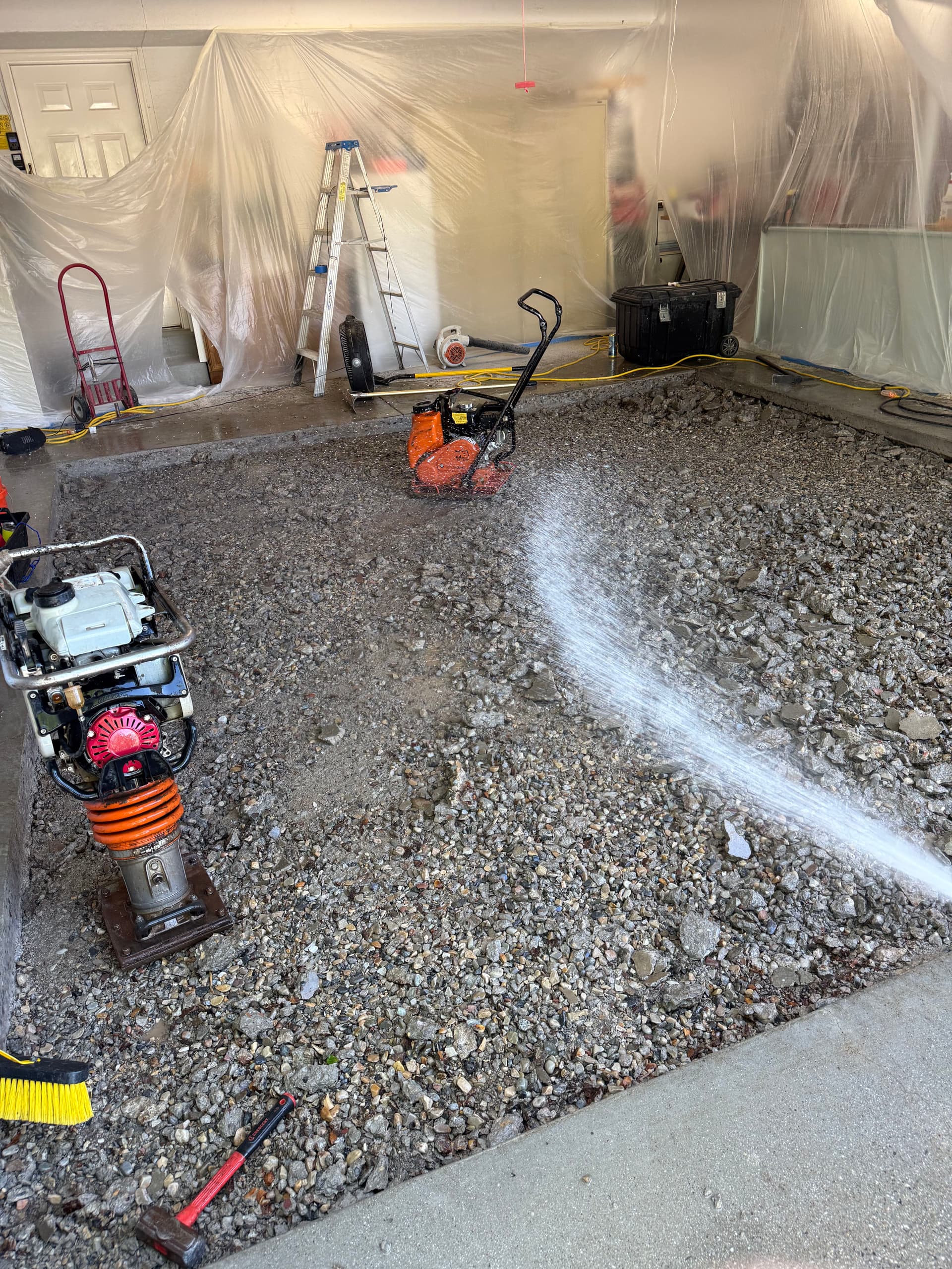 Gallery photos for Old Cracked Garage Slab Removed and Replaced the Right Way: Image #1