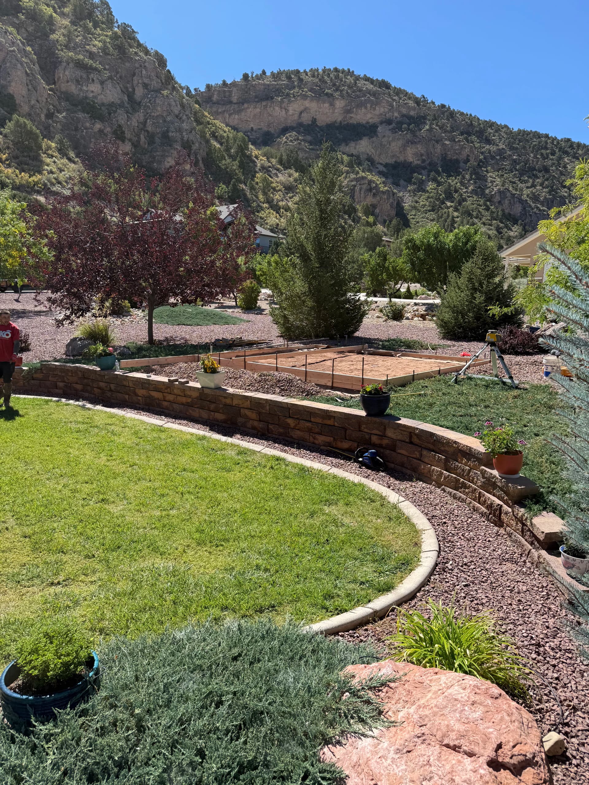 Gallery photos for Backyard Landscaping and Retaining Wall Progress in New Harmony: Image #2